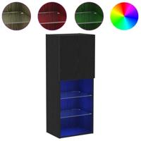 Tv-meubelset Zwart Eiken 40,5 x 30 x 102 cm Bewerkt hout - thumbnail