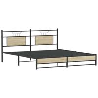 Bedframe zonder matras hout sonoma eikenkleurig 160x200 cm - thumbnail