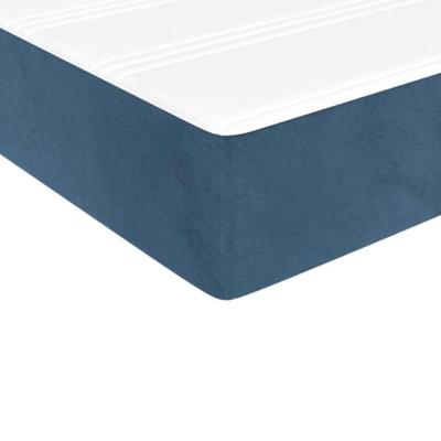 Pocketveringmatras medium 80x220x20 cm fluweel donkerblauw