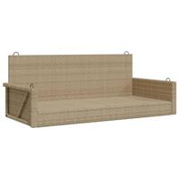Schommelbank 119x56x48 cm poly rattan beige - thumbnail