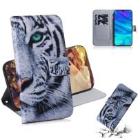 Tiger patroon gekleurde tekening horizontale Flip lederen case voor Huawei P Smart (2019)/Honor 10 lite met houder & card slots & portemonnee - thumbnail