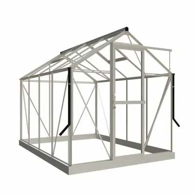 Royal Well Mary II aluminium tuinkas 212x291 cm wit- - Veiligheidsglas- Royal Well