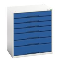 Bott Verso Schuifladenkast | 800x550x900mm | 7 Laden | RAL 5010 - 16925129.11 - thumbnail