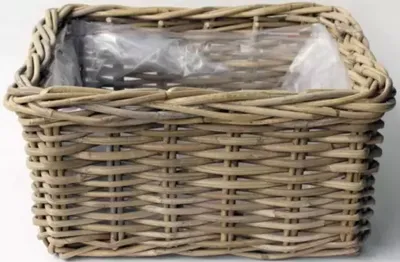 Plantenmand Rotan Antiek grijs 40x40cm Plantenmand Rotan Antiek grijs 40x40cm