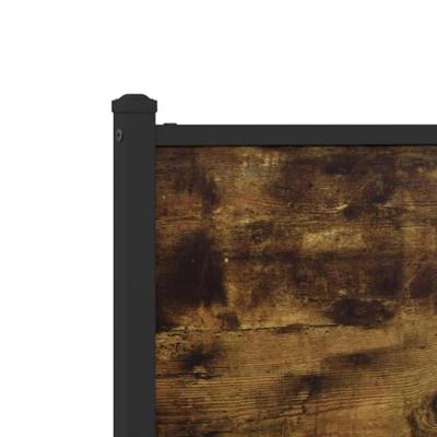 Bedframe zonder matras metaal gerookt eikenkleurig 107x203 cm