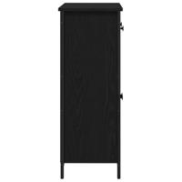 Dressoir met lade Zwart Eiken 70 x 30 x 80 cm Bewerkt hout - thumbnail