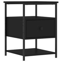 Nachtkastjes 2 st 40x42x56 cm bewerkt hout zwart - thumbnail