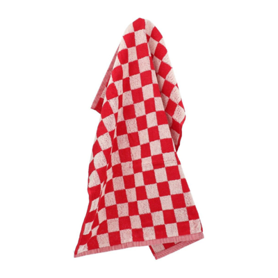 Bunzlau Castle - Handdoek 53x60cm Block rood (GOTS)