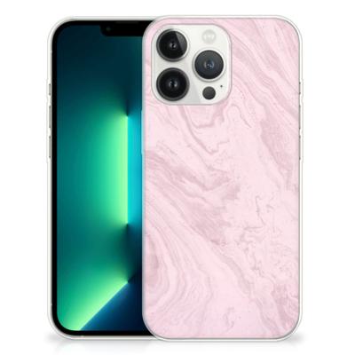 iPhone 13 Pro Max | TPU | Siliconen hoesje | Marble Pink - Origineel Cadeau Vriendin