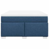 Boxspring met matras stof blauw 140x190 cm - thumbnail