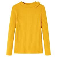 Kindershirt met lange mouwen 116 okerkleurig - thumbnail