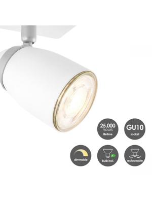 Home sweet home LED opbouwspot Gina ↔ 11,5 cm - wit Home sweet home LED opbouwspot Gina ↔ 11,5 cm - wit