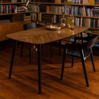 Dutchbone Eettafel 'Clover' Notenhout, 165 x 90cm - thumbnail