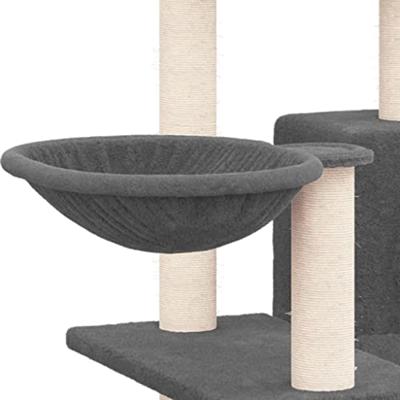 Kattenmeubel met sisal krabpalen 82 cm donkergrijs - thumbnail