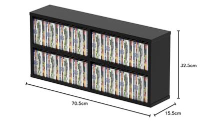 Glorious CD Box 180 CD meubel, zwart - thumbnail