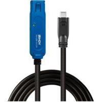 LINDY 43380 USB-kabel USB 3.2 Gen1 USB-A bus, USB-C stekker 5.00 m Zwart/blauw - thumbnail