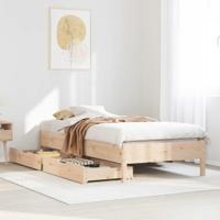 Bedframe zonder matras massief grenenhout 100x200 cm - thumbnail