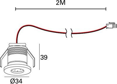 Ben Round Inbouwspot Ø 3,4x3,9 cm Chroom