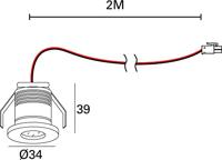 Ben Round Inbouwspot Ø 3,4x3,9 cm Chroom - thumbnail