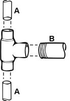Cornat Cu-Soldeer T-Stuk 18X1/2Vx18Mm - T5130G1812 - thumbnail