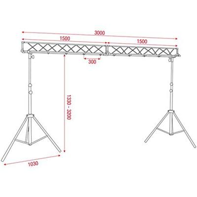 Showtec Lichtbrug 3m