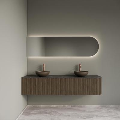 Badkamermeubelset Gliss Design Alluro 180 cm Links Ash Grey Badkamermeubelset Gliss Design Alluro 180 cm Links Ash Grey