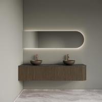 Badkamermeubelset Gliss Design Alluro 180 cm Links Ash Grey - thumbnail