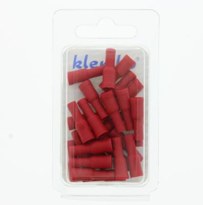 Rondsteker rood 0,5-1,5mm² 4mm geïsoleerd 25 stuks 170090 Klemko hersluitbare verpakking