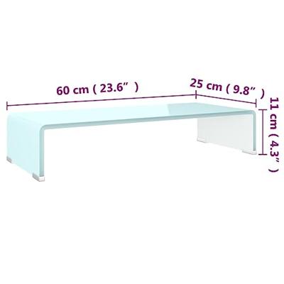TV-meubel/monitorverhoger 60x25x11 cm glas groen groen
