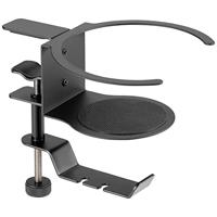 SpeaKa Professional SP-HCH-120 Koptelefoonhouder Geïntegreerde kabelvoering Zwart - thumbnail