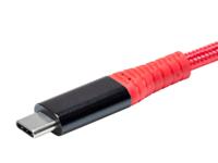 Monoprice AtlasFlex Serie Duurzame USB 3.2 Gen 2 Type-C Data & Power Kevlar Versterkte Nylon-Vlechtkabel 5A/100W 1m Rood - thumbnail