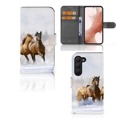 Samsung Galaxy S23 | Telefoonhoesje | Met pasjeshouder | Paarden