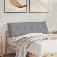 VidaXL Rugkussen lichtgrijs 140 x 19 x 50 cm stof - thumbnail