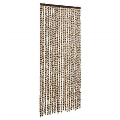 VidaXL Vliegengordijn 56x185 cm chenille beige en bruin