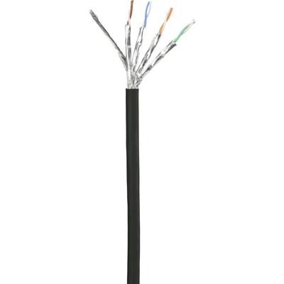 Renkforce RF-4737374 RJ45 Netwerkkabel, patchkabel CAT 6 S/FTP 0.15 m Zwart Snagless, Vergulde steekcontacten, Vlambestendig 1 stuk(s)