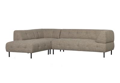 WOOOD Hoekbank 'Lloyd' Links, Woven, kleur Bruin Melange