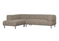 WOOOD Hoekbank 'Lloyd' Links, Woven, kleur Bruin Melange - thumbnail