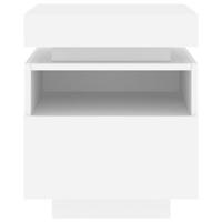 Nachtkastjes met LED-verlichting 2 st 40x39x48,5 cm wit - thumbnail