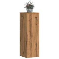 Plantenstandaards 2 st 33x33x100 cm hout artisanaal eiken - thumbnail