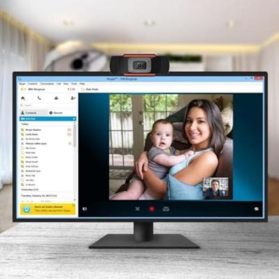 A870 12.0 Megapixels HD 360 graden draaibaar USB 2.0 WebCam / PC Camera met microfoon voor Skype Computer PC Laptop Android, kabel lengte: 1.4 meter ( - thumbnail