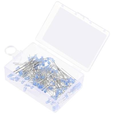 TRU COMPONENTS Bedrade LED Blue Rond 3 mm 2500 mcd 30 ° 20 mA 2.7 V, 3.4 V