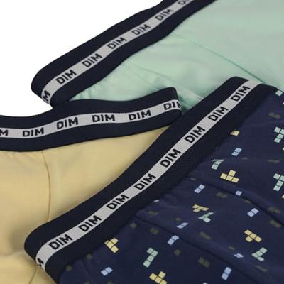 Set van 3 boxershorts voor jongens met gameboy-motief van Ecodim geel