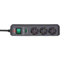 Brennenstuhl 1158810315 Eco-Line PDU Stekkerdoos 3 Sockets met Schakelaar en Overspanningsbeveiliging Zwart -1,5 meter - thumbnail