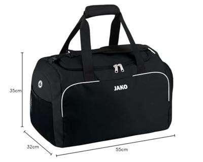 JAKO 1950 Sporttas Classico - Zwart - Senior (ca. 60 Liter)