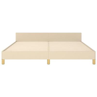 Bedframe zonder matras stof crèmekleurig 180x200 cm