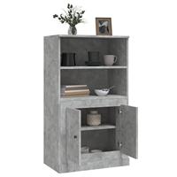 Hoge kast 60x35,5x103,5 cm bewerkt hout betongrijs - thumbnail