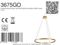 Steinhauer Design hanglampRinglux goud Ø 80cm - 3675GO - thumbnail