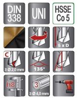 RUKO 228214RO HSSE-Co 5 Metaal-spiraalboorset 19-delig DIN 338 3 vlakken schacht 1 set(s) - thumbnail