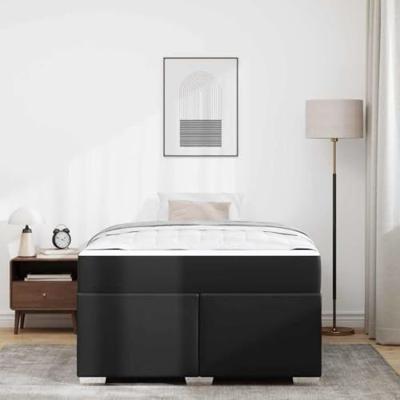 Bedframe Zwart 120 x 190 cm Kunstleer