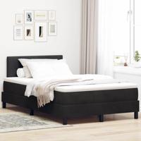Boxspringbed met Matras met matras Zwart 120 x 190 cm Stof - thumbnail